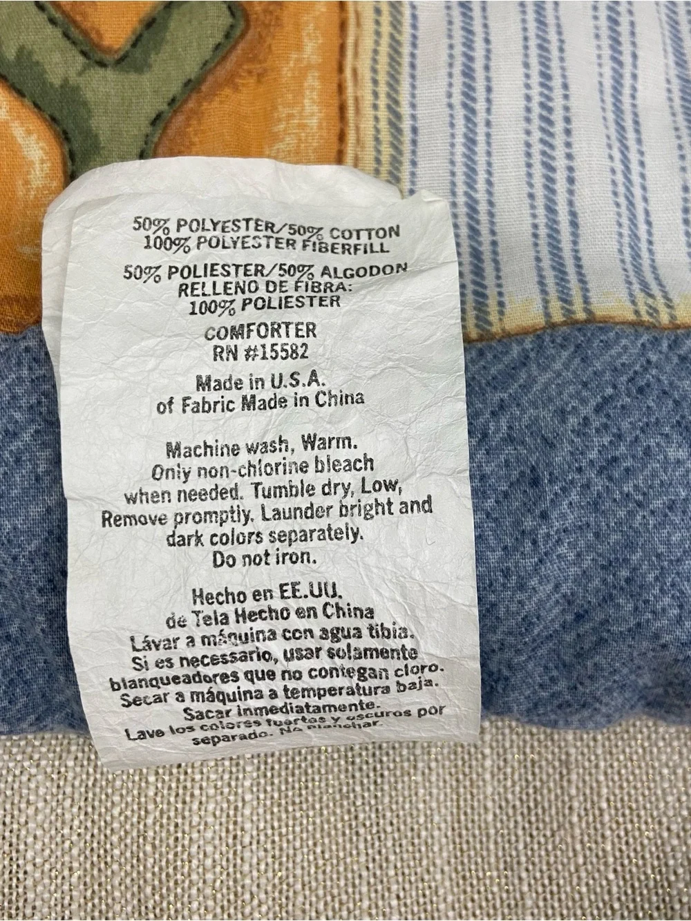 Blue Jean Teddy Bear Baby Vintage Comforter 32x42in
